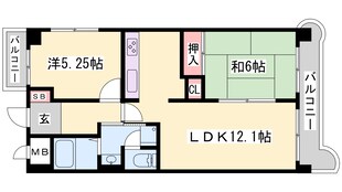 ロイヤルコーポ姫路北条の物件間取画像